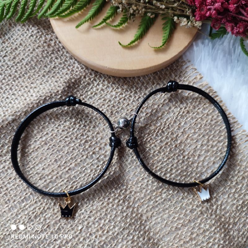 gelang magnet mahkota / gelang magnet / gelang tali / gelang couple