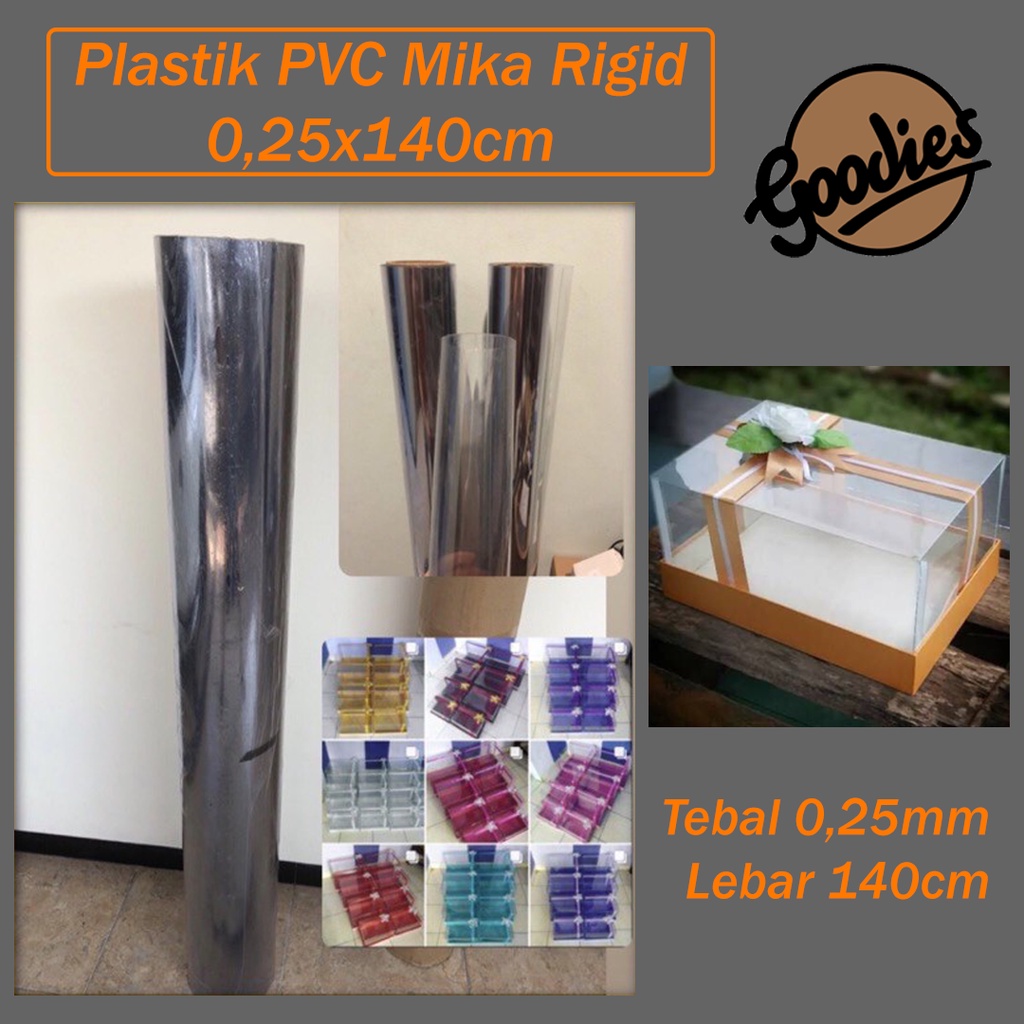 

Mika Rigid 0.25 x 140cm Meteran Kaku Tebal Bening Seserahan Hantaran Plastik Keras