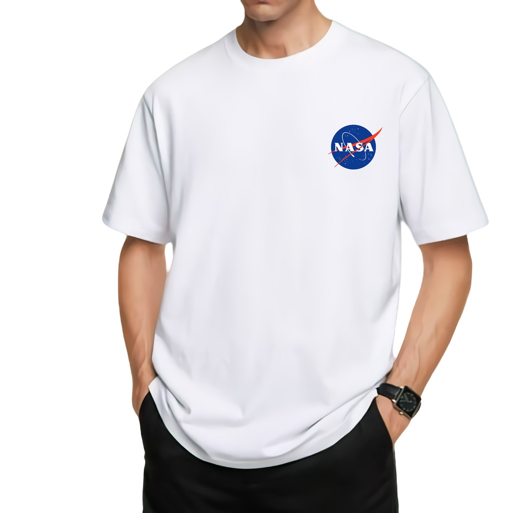 Tshirt Kaos Nasa Katun 24s Oversize Unisex Cotton Combed 24s Premium