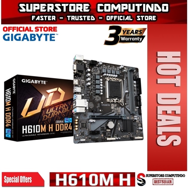 Motherboard GIGABYTE H610M H DDR4 (LGA1700, H610, DDR4, USB3.2)