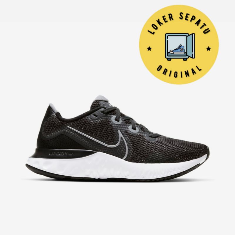 SEPATU SPORT RUNNING PRIA NIKE RENEW RUN BLACK WHITE 100% ORIGINAL BNIB RESMI