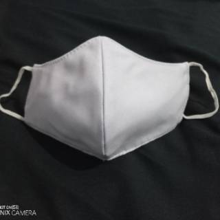  Masker  kain  3 Lapis pria dan wanita warna putih polos bisa 