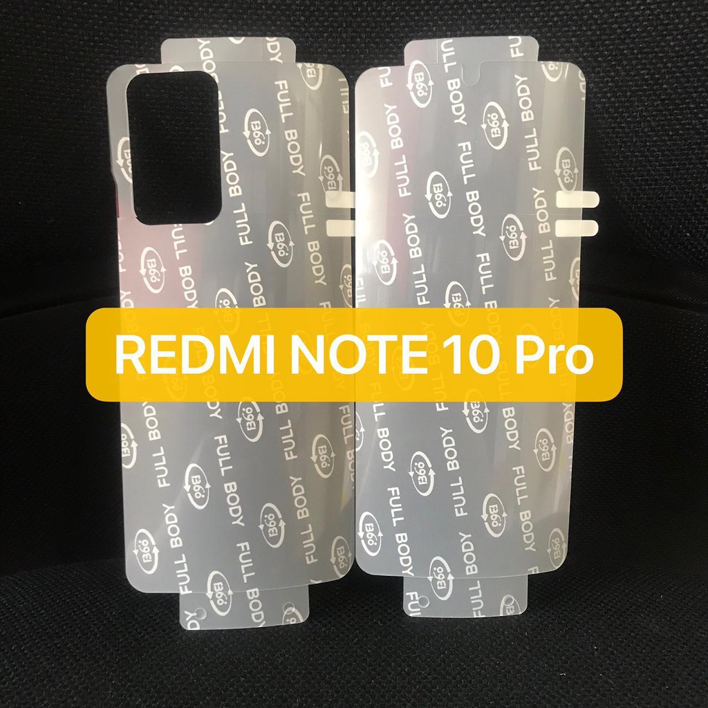REDMI NOTE 10 PRO ANTI GORES HYDROGEL DDEPAN BELAKANG, FRONT AND BACK FULL BODY