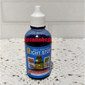 ICHT STOP 75ml ICH Obat Biru Ikan hias Anti White Spot Jamur Sirip Putih Kuncup Karantina 75 ml