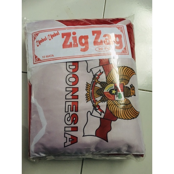 (20pcs) Bendera Umbul-Umbul  10Mata Merah Putih