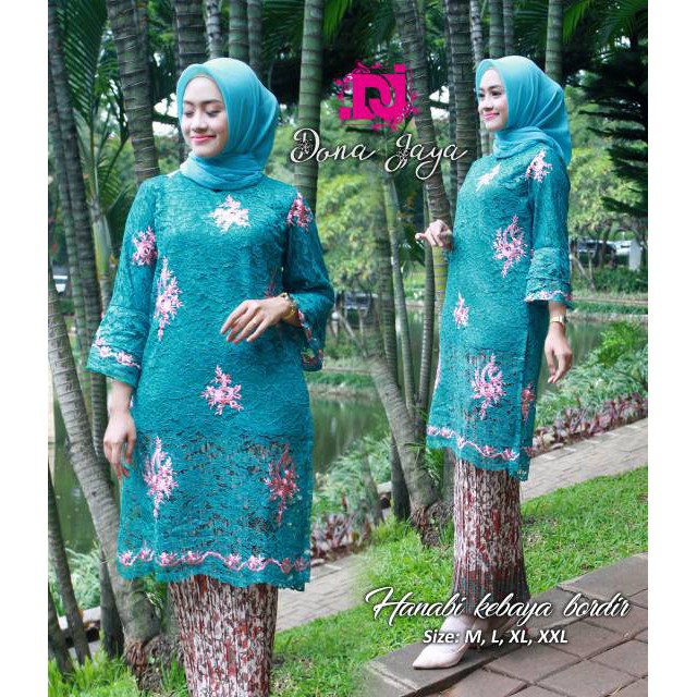 Kebaya brukat kurung HANABI/kebaya terlaris/pakain wanita populer/fashion wanita/kebaya/brukat