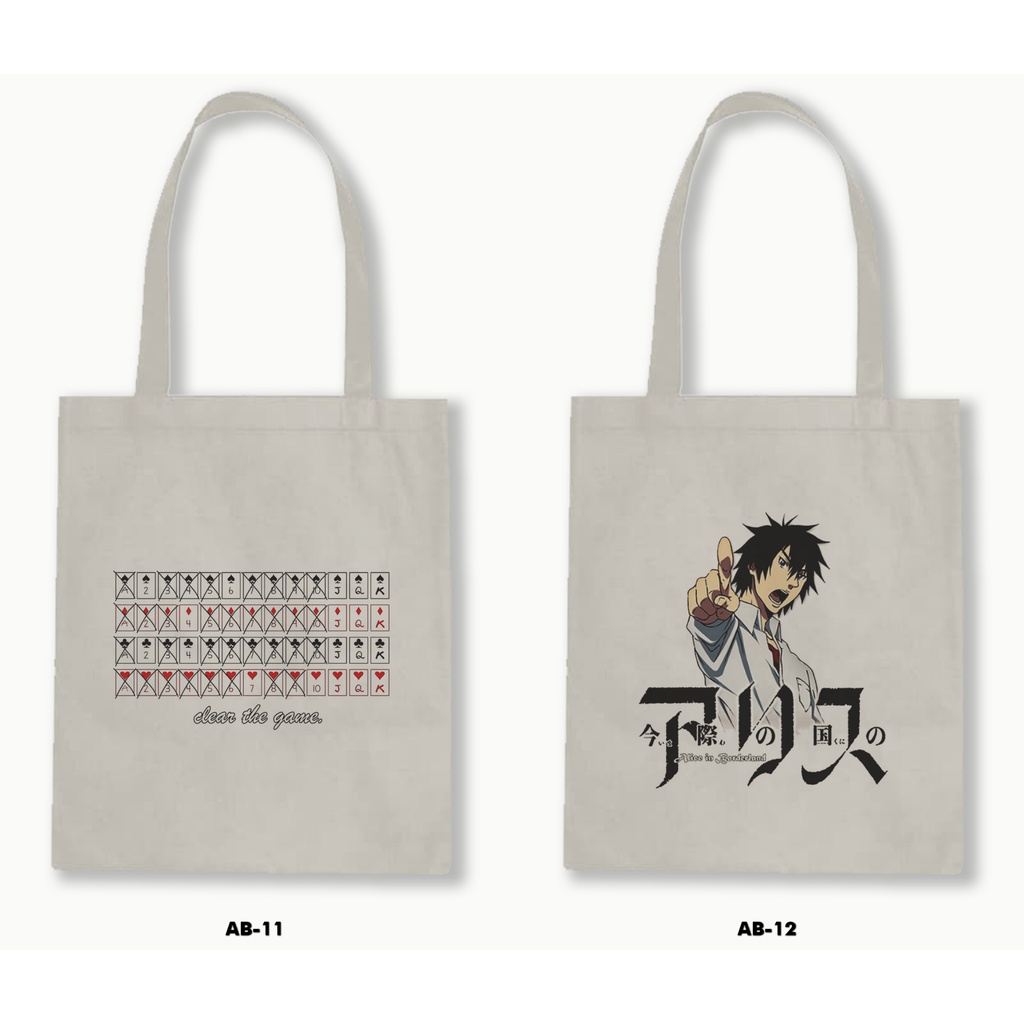 TOTE BAG BLACU - ALICE IN BORDERLAND / NETFLIX SERIES .01