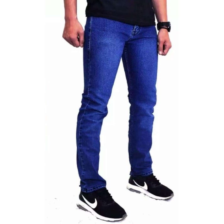 celana jeans pensil slimfit skinny cowok pria biru dongker biru muda hitam pekat diskon terbaru