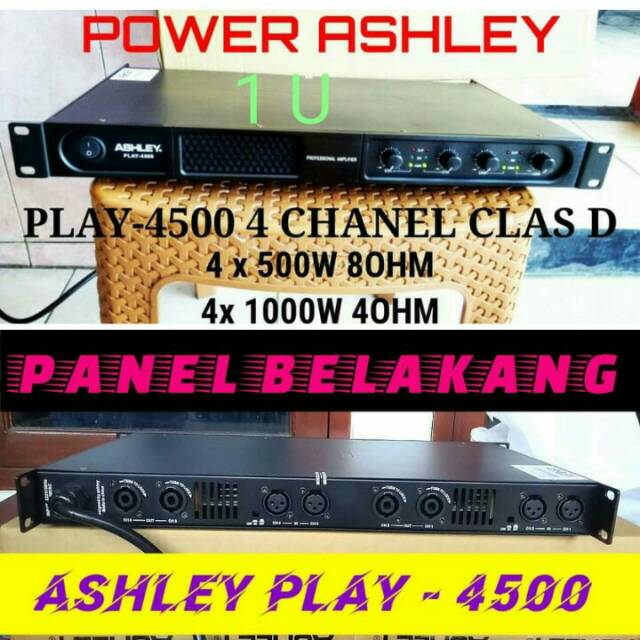 Power Ashley Play4500 Original Clas D 4 chanel 4x 1000W play 4500