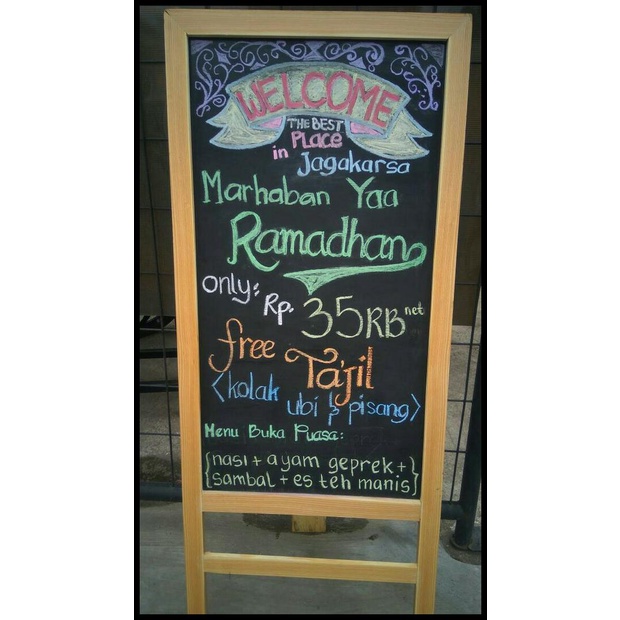 

Heaven | Jual Papan Tulis Kapur Blackboard Standing 50*120Cm