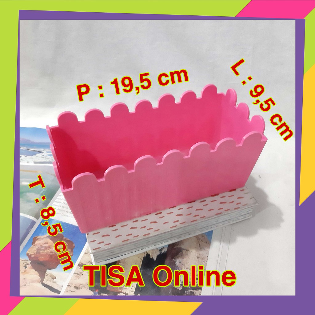 891 [Grosir] Pot bunga plastik warna persegi panjang / Pot bunga tanaman Artificial 8810