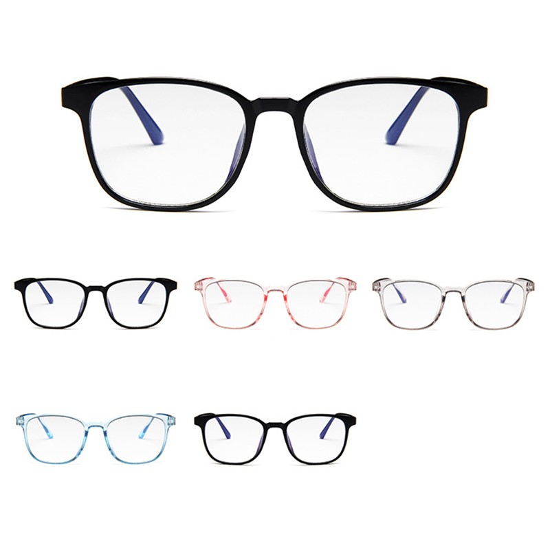 (YUZHU) Bayar di Tempat Korean Design Anti Radiasi Komputer Kacamata Wanita/Pria Square Eyeglasses