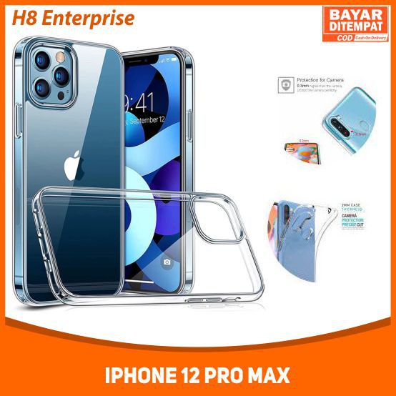 Case iPhone 12 Pro Max Clear Case Tebal 2MM Transparant TPU Premium Softcase