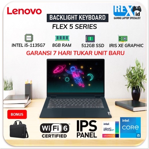 LENOVO FLEX 5 I5 1135G7 8GB 512SSD W10 14.0FHD IPS