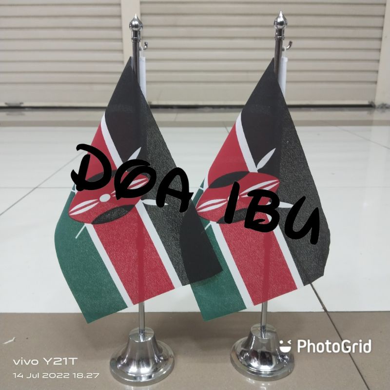 

best seller tiang stenlis meja+bendera KENYA ready stock