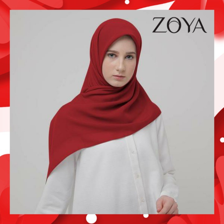 KERUDUNG SEGIEMPAT POLOS ZOYA CASUAL PLAIN