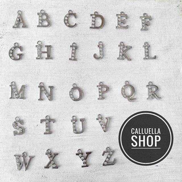 CHARM HURUF A - S 4 MATA SILVER | BAHAN KERAJINAN LIONTIN KALUNG GELANG STRAP MASK BROS ANTING DIY C