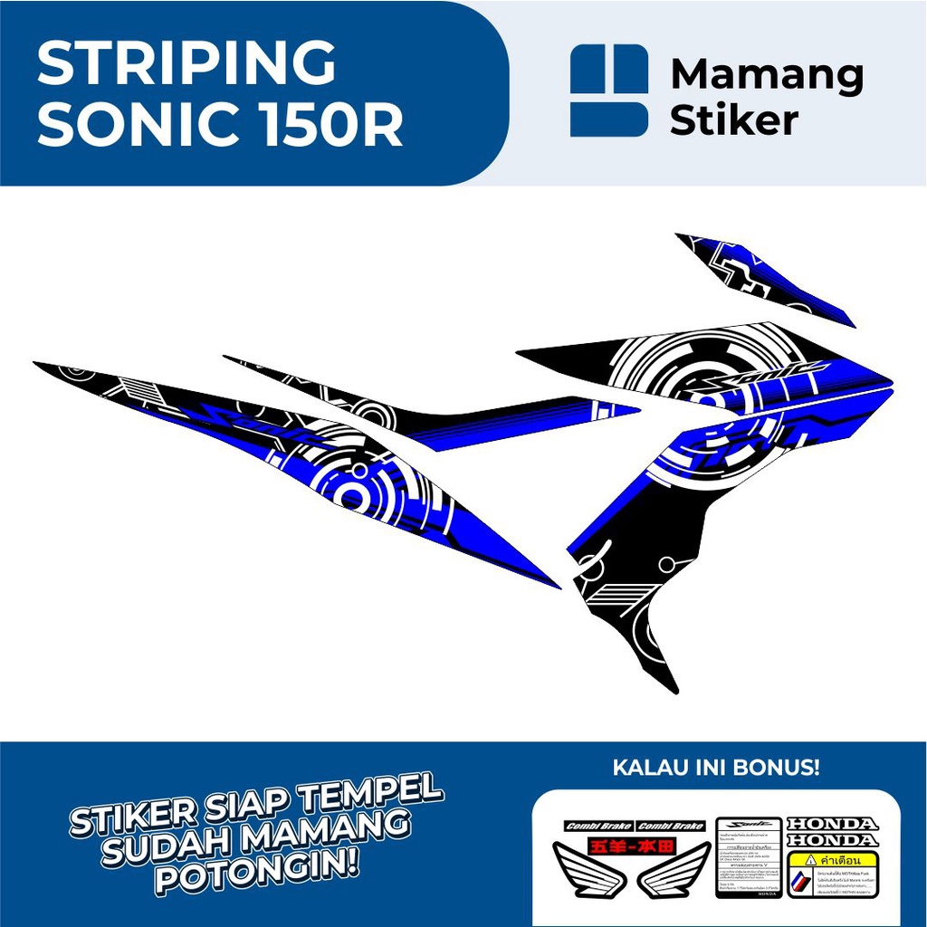 STRIPING HONDA SONIC 150R 2019 VARIASI 6/STIKER SONIC 150/STICKER SONIC 150R ORI/DECAL CUSTOM SONIC 