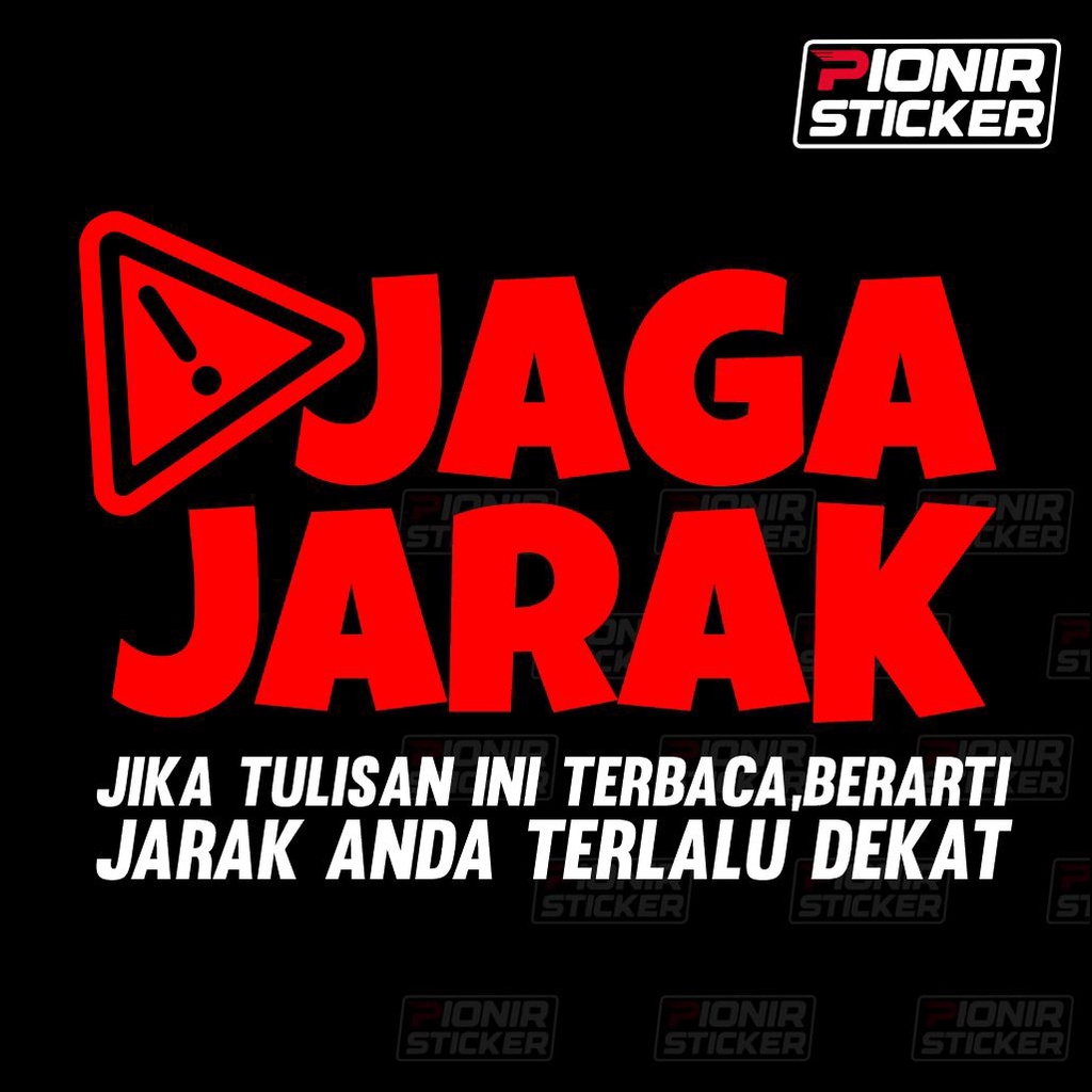 Stiker Jaga Jarak Kaca mobi  Custting Sticker Variasi