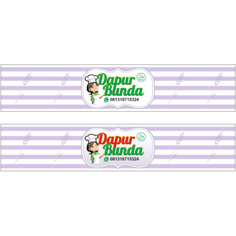 

stiker chromo/vinyl/transparant Label bento 25x5cm