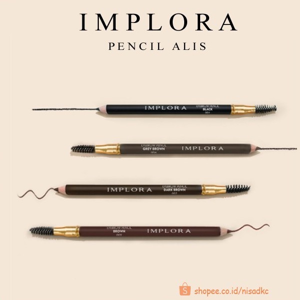 Implora Pensil Alis Eye Pencil 2in1 Original BPOM