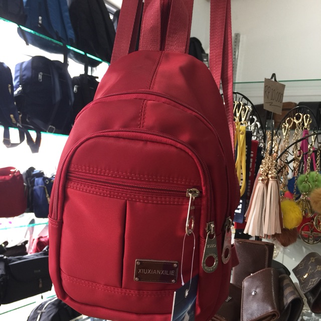 TAS IMPORT Xiuxianxilie Backpack With 4 Zipper Adjustable Strap Backpack Material Smooth Leather