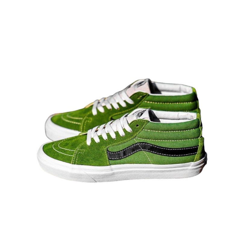 SALE  Vans Sk8 Mid Retro Sport Calla Green True White Original - Vans Sk8 Mid Retro Sport Calla Gree