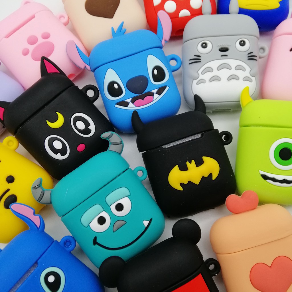 I12 Airpods2 headset bluetooth Lucu Kartun Pelindung Lengan Apple headset Lembut Lengan Silikon case