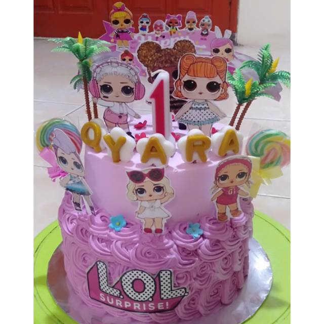 Kue tart/ kue ulang tahun lol tingkat/little pony