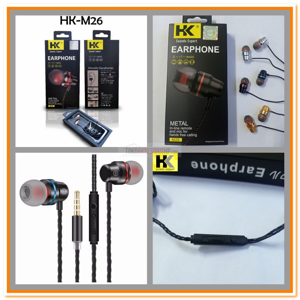HANDSFREE HK M26 / HEADSET HK M52 / EARPHONE HK M26 EXTREME BASS