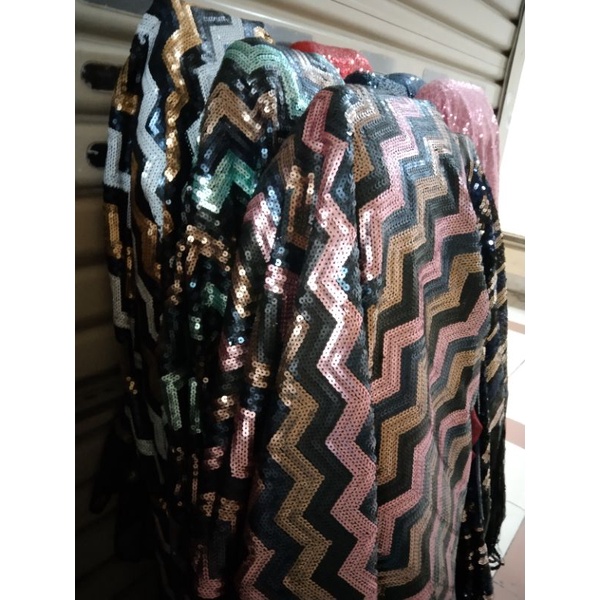 bahan/kain sequin gradasi