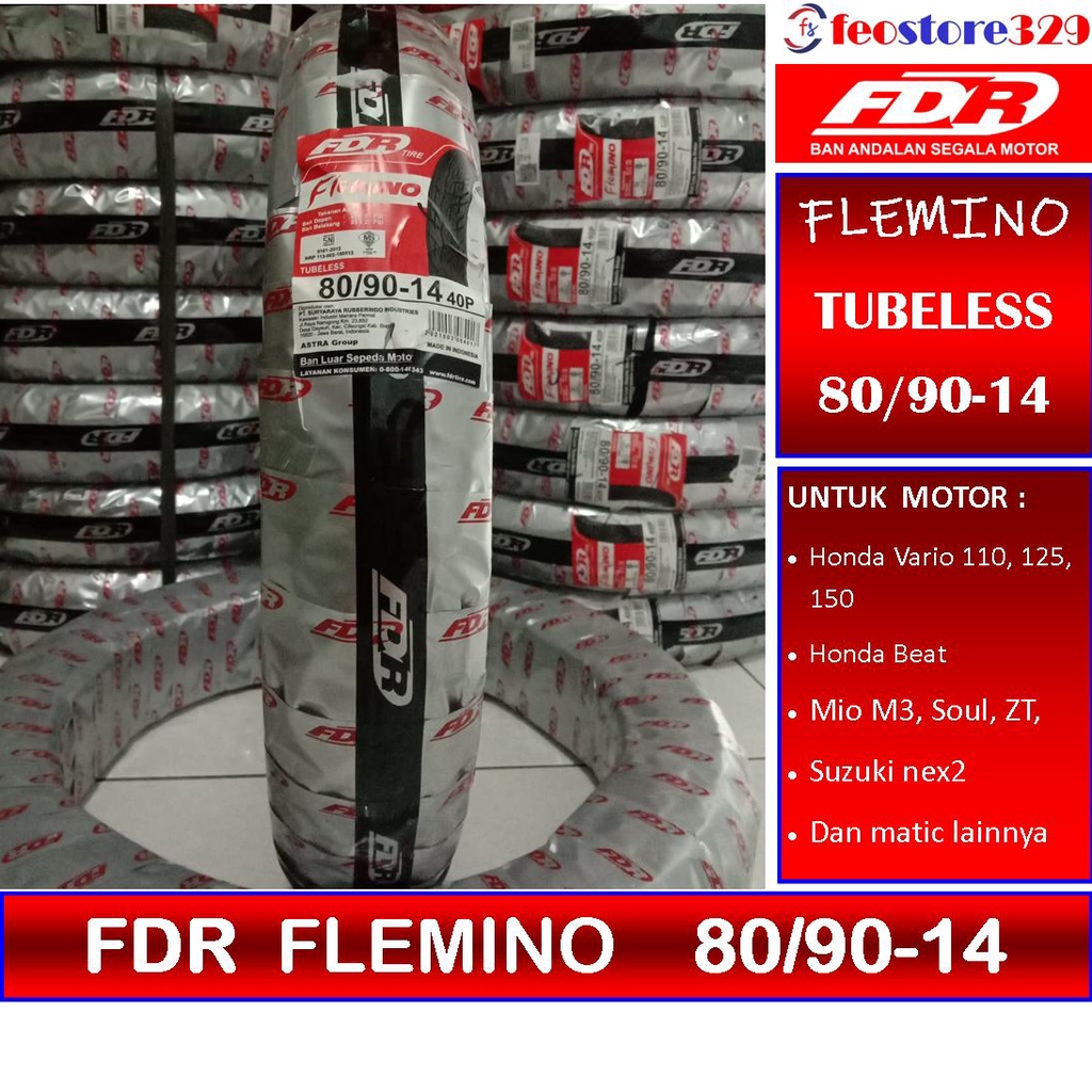Ban DEPAN Tubles HONDA BEAT VARIO FDR 80/90 Ring14  tubeless dan Matic lainnya