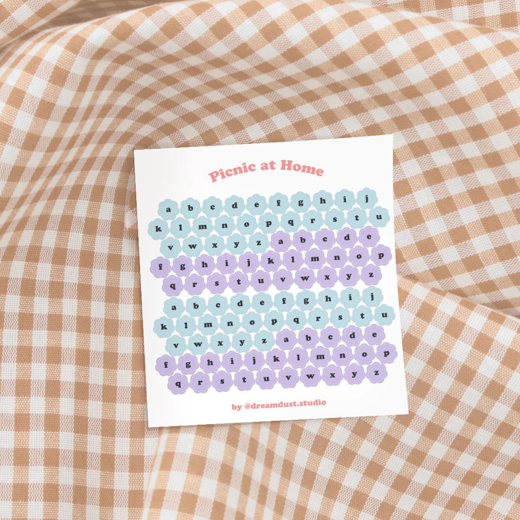 

[dreamdust.studio] Picnic at Home - Alphabet Sticker Mini