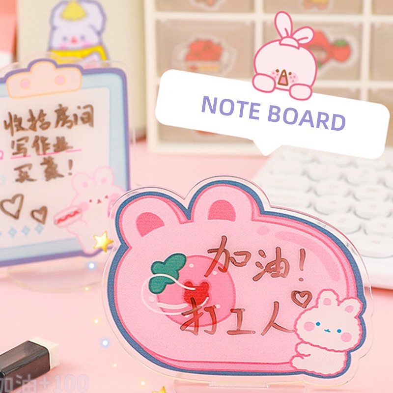 Creative Cartoon Transparent Acrylic Message Board Erasable Note Whiteboard