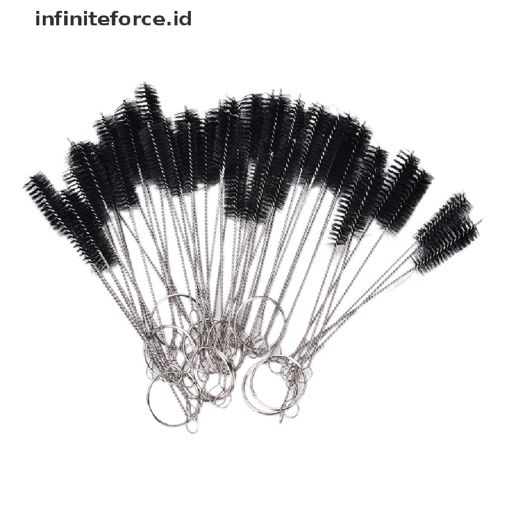 Infiniteforce.id 5Pcs / Set Jarum + Sikat Pembersih Untuk Spray Gun Airbrush / Tattoo / Tindik Tubuh