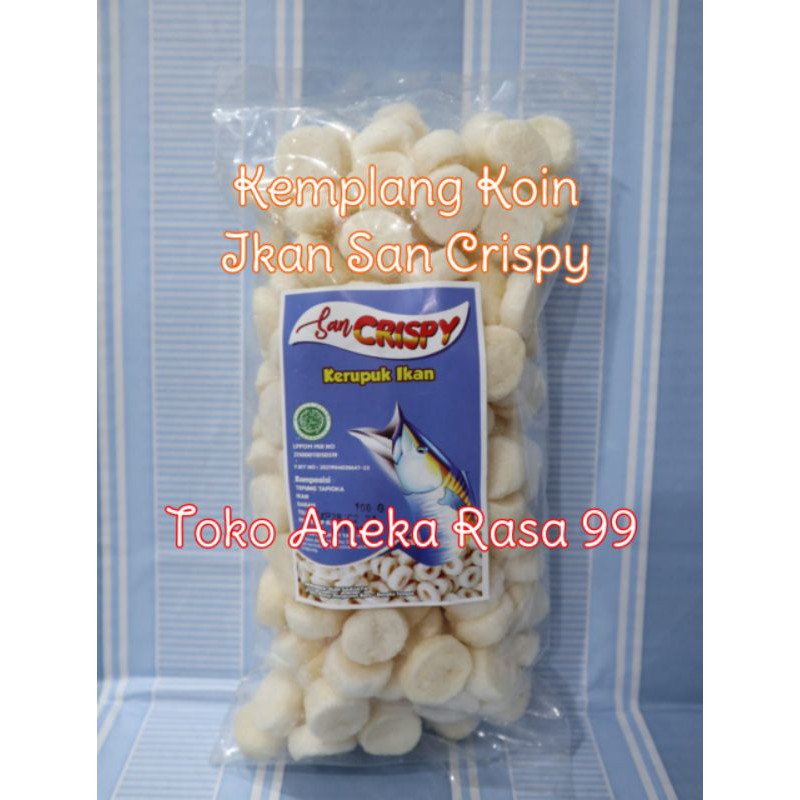

Kemplang Koin Ikan San Crispy ( Kerupuk / Getas / Kemplang Makanan Snack Khas Bangka)