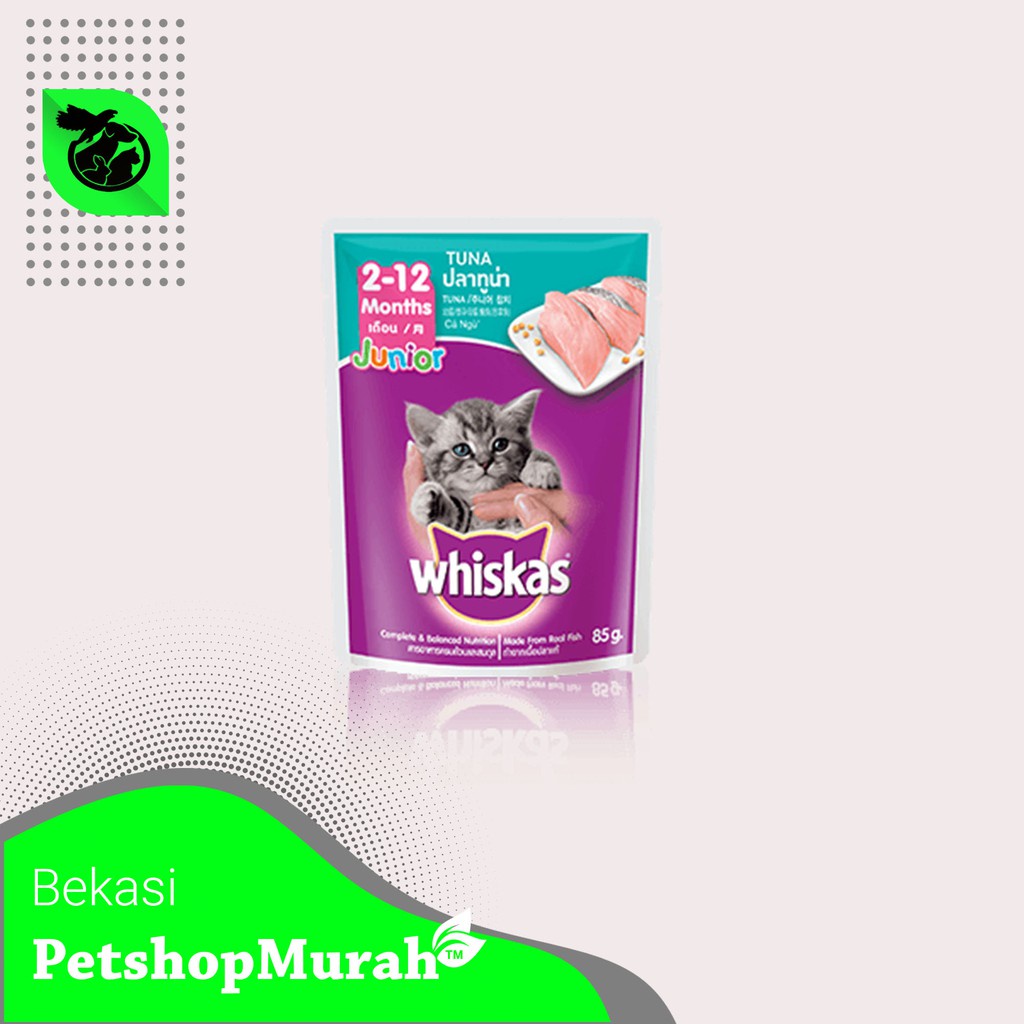 Makanan Kucing Whiskas Junior 85gr Sachet Wetfood Pouch