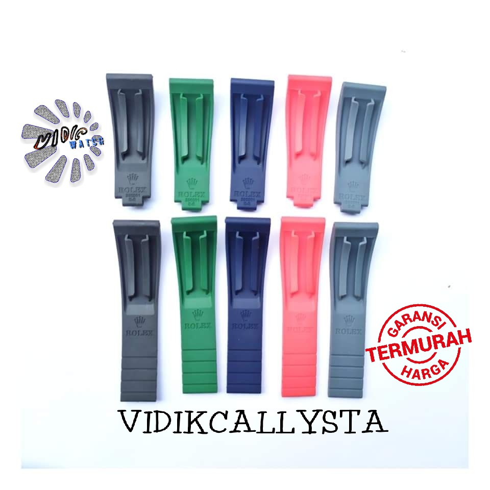 Tali Strap Jam Tangan Rolex Daytona GMT President 20mm Rubber Premium 20 mm