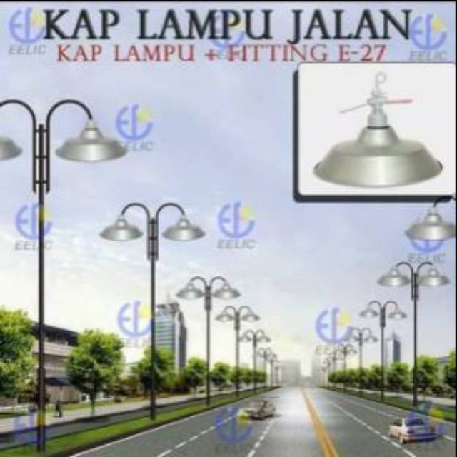 Kap Lampu SILVER E27 (diameter 30cm) + Fiting Gantung WD E27