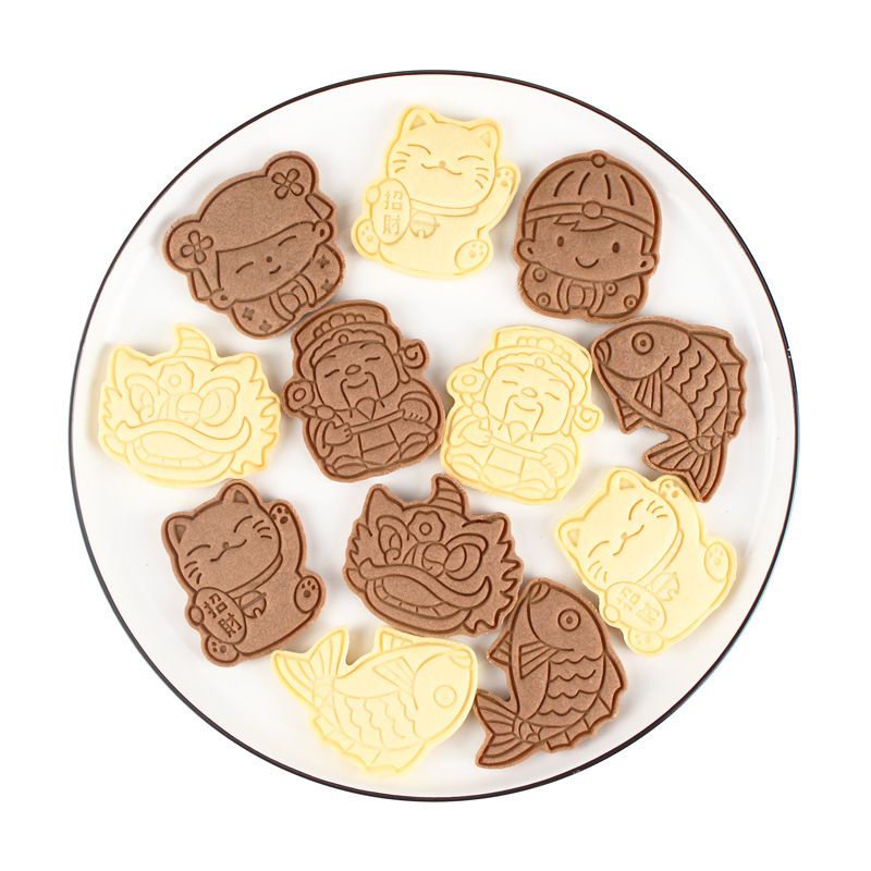 Set 6pcs Plastic cookie cutter Chinese new year / cetakan kue kering imlek