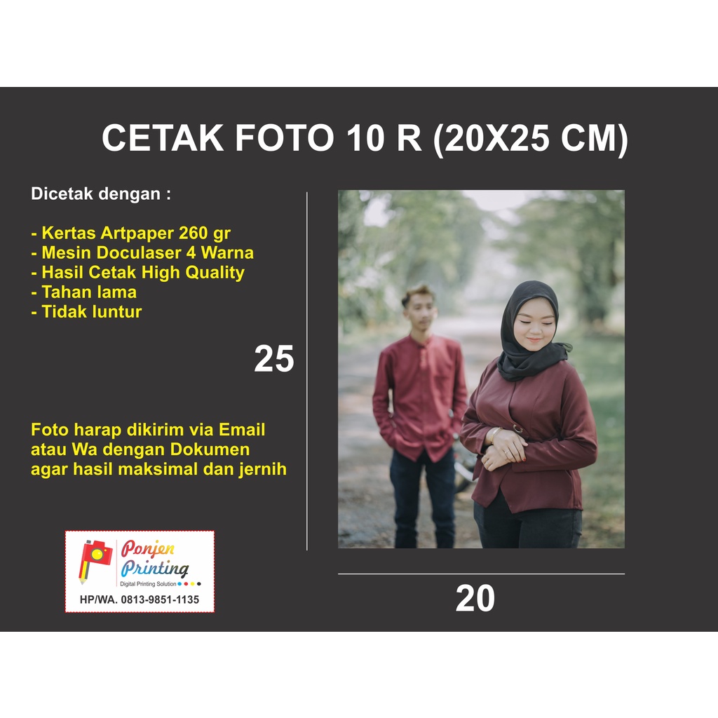 CETAK FOTO 10 R MURAH, TEBAL, AWET, ANTI LUNTUR