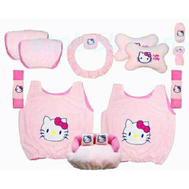 SET MOBIL/ SET CAR/ COVER INTERIOR MOBIL 8IN1  HELLO KITTY