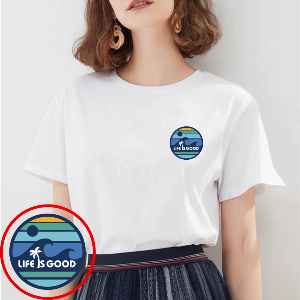 SPOTLIGHT_ID - Baju Kaos Wanita Life Is Good , T Shirt Wanita Life Is Good , Kaos Distro Wanita Life