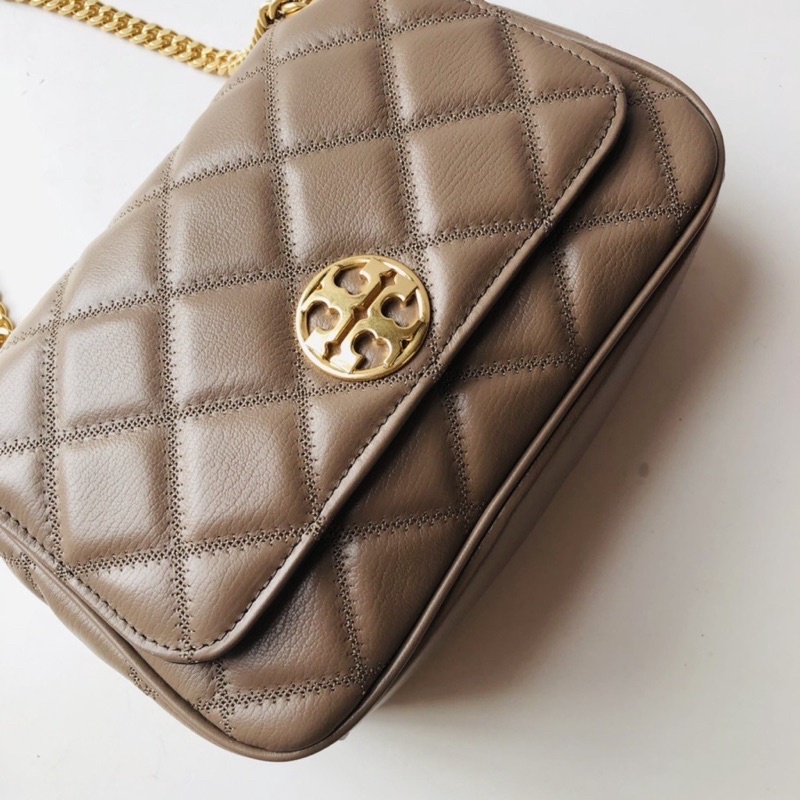 Tory Burch Willa Large Shoulder Bag New Taupe Shw 82369