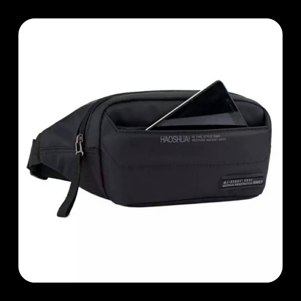 BRYSTORE - WB 006 TAS PRIA TAS SLEMPANG PRIA TAS COWOK WAISTBAG PRIA
