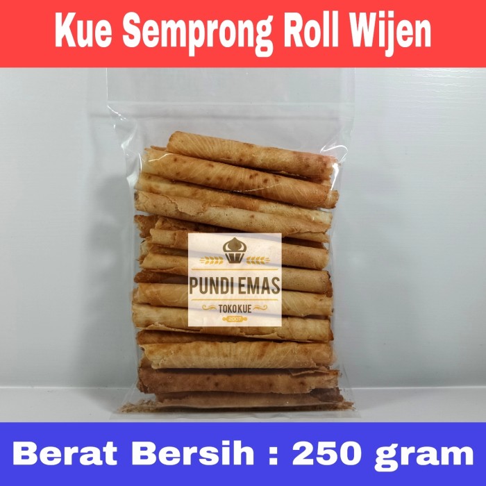 Semprong Lipat Kue Semprong Dompet Terlaris Kiloan 250 Gram / Roll