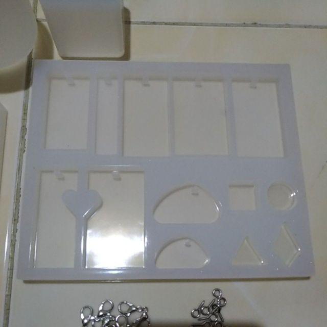 Cetakan Dengan Bahan Silikon Dan Bentuk Geometrik Untuk Perhiasan / Liontin