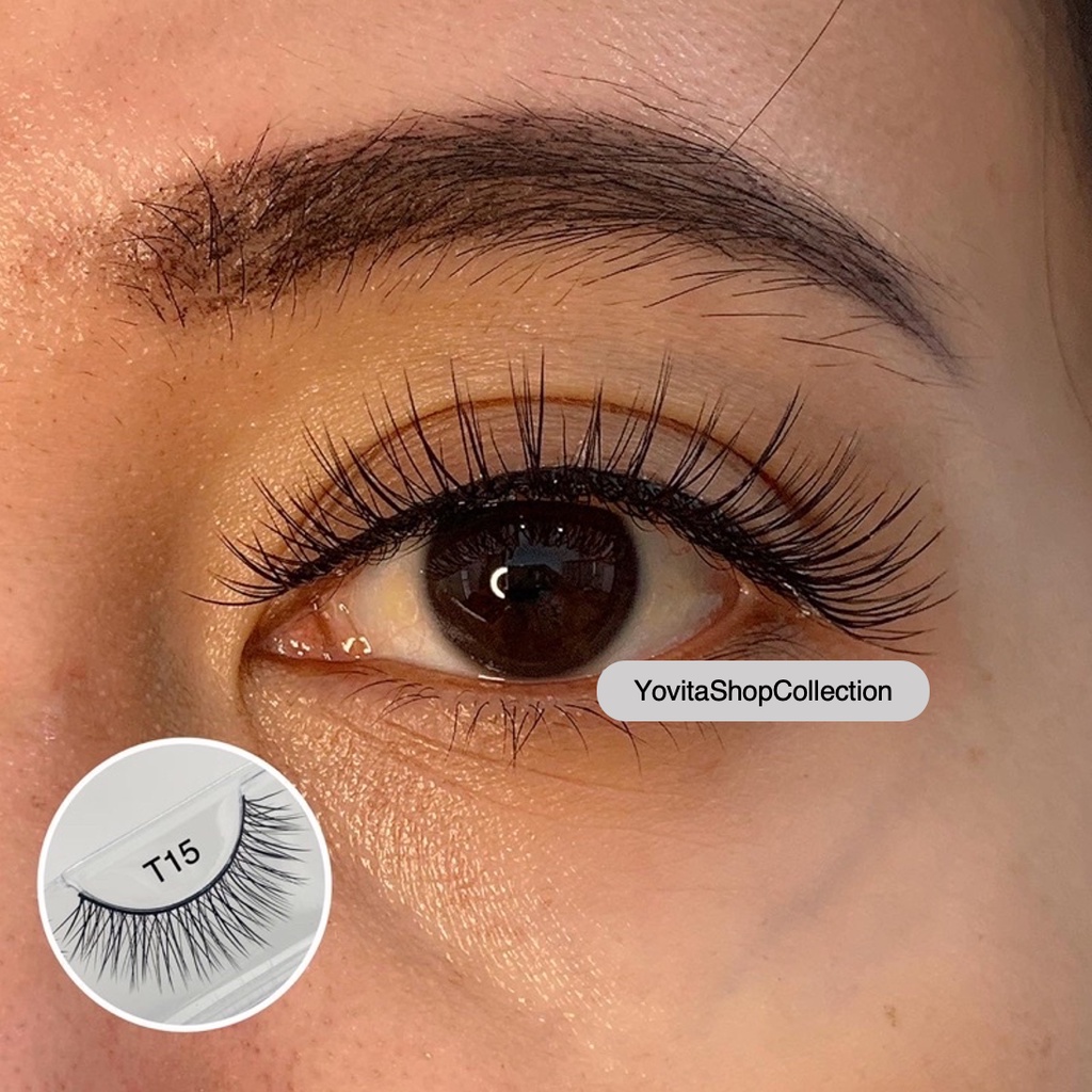 Bulu Mata Palsu Natural Varian T15. Fake Eyelash Handmade Premium