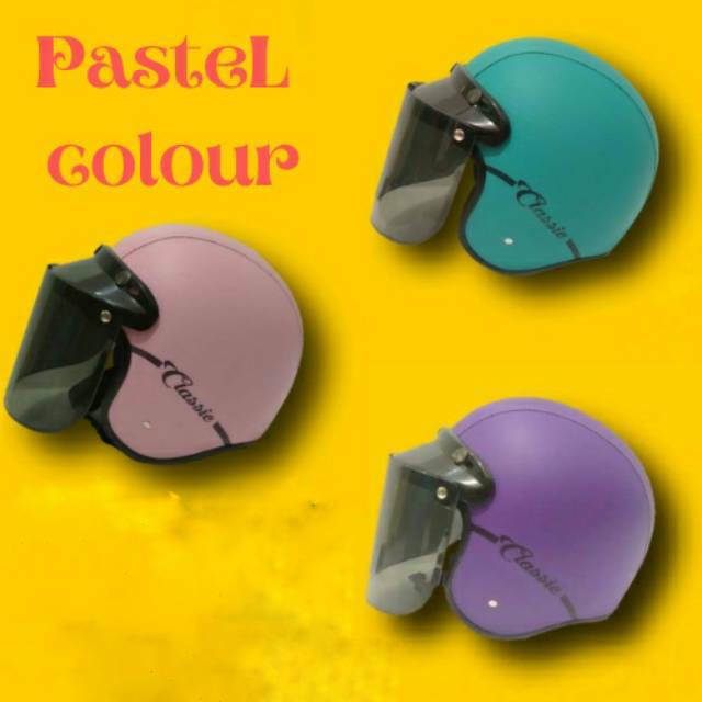 helm pria wanita helm motor half face