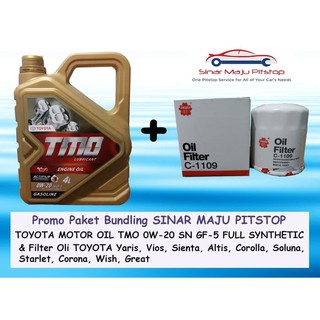 Paket Bundling Oli Mobil TOYOTA TMO 0W 20 API SN 4 Liter Paket Bundling Oli Mobil TOYOTA TMO 0W 20 API SN 4 Liter